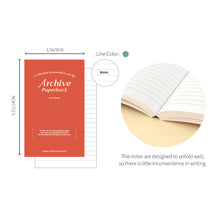 Load image into Gallery viewer, Monolike Archive Paperback Line Notebook - 01. Red_Design note, Mini note, Simple note, Notebook, 192 Pages, 4.13x6.69