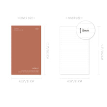 Load image into Gallery viewer, Monolike Archive 247 Solid PVC Handy Notebook, Orange - Exposed Binding, PVC cover, Academic, Journal, Diary, 160pages
