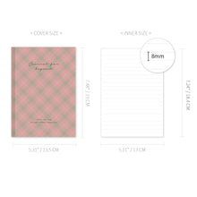 Load image into Gallery viewer, Monolike Journal For Beyond Check Hardcover Lined Notebook Series. 2, Pink - Hardcover, Academic, Journal, Diary, 192pages