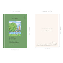 Load image into Gallery viewer, Monolike Seoul : Today's Season 6-Month Hardcover Diary, Park - Undated Academic Weekly & Monthly Planner