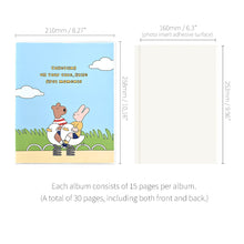 Load image into Gallery viewer, Monolike Happy and Lucky PVC Adhesive Photo Album, Playground - Self Adhesive Scrapbook, Waterproof Memory Book, DIY Magnetic Photo Journal, 4x6 5x7 8x10 Capacity