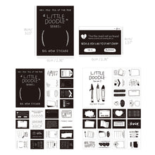 Load image into Gallery viewer, Monolike Big Wow Sticker Little Doodle Series.1 + Series.2 Set - Big Size Cute Stickers, Square Stickers