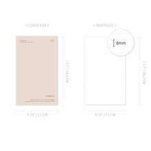 Load image into Gallery viewer, Monolike Archive 247 Solid PVC Handy Notebook, Beige - Exposed Binding, PVC cover, Academic, Journal, Diary, 160pages