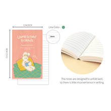 Load image into Gallery viewer, Monolike Unmatched Friends Paperback Line Notebook - 05. A proud day_Design note, Mini note, Simple note, Notebook, 192 Pages, 4.13x6.69