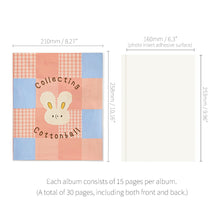 Load image into Gallery viewer, Monolike Unmatched Friends PVC Adhesive Photo Album Series.2, Quilted cottonball - Self Adhesive Scrapbook, Waterproof Memory Book, DIY Magnetic Photo Journal, 4x6 5x7 8x10 Capacity