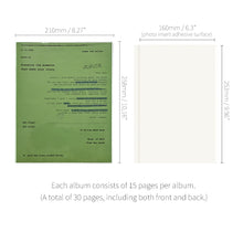 Load image into Gallery viewer, Monolike Nostalgia PVC Adhesive Photo Album Series.2, Code letter - Self Adhesive Scrapbook, Waterproof Memory Book, DIY Magnetic Photo Journal, 4x6 5x7 8x10 Capacity