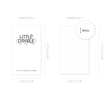 Load image into Gallery viewer, Monolike Little Doodle PVC Handy Notebook, Triple Heart - Exposed Binding, PVC cover, Academic, Journal, Diary, 160pages