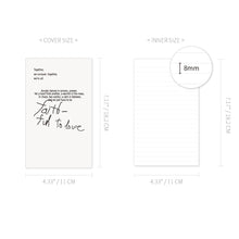 Load image into Gallery viewer, Monolike OrDinary Days PVC Handy Notebook, To love - Exposed Binding, PVC cover, Academic, Journal, Diary, 160pages