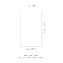 Load image into Gallery viewer, Monolike Dear Sweet Theme Sticker 6P Set - Aesthetic Removable Stickers for Journaling, Scrapbooking, Multicolor, Size: 4.33 x 5.51 inches