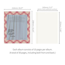 Load image into Gallery viewer, Monolike Nostalgia PVC Adhesive Photo Album, Pink check - Photo Album, Photo Book, Adhesive Album, Design Album