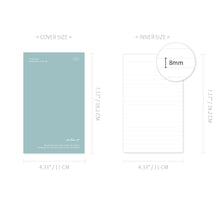 Load image into Gallery viewer, Monolike Archive 247 Solid PVC Handy Notebook, Sky - Exposed Binding, PVC cover, Academic, Journal, Diary, 160pages