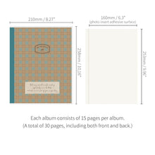 Load image into Gallery viewer, Monolike Archive247 Classic PVC Adhesive Photo Album, Blue check - Photo Album, Photo Book, Adhesive Album, Design Album