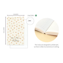 Load image into Gallery viewer, Monolike Olivia's Flowers Paperback Line Notebook - 02. Ivory_Design note, Mini note, Simple note, Notebook, 192 Pages, 4.13x6.69