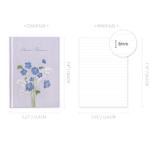Load image into Gallery viewer, Monolike Olivia's Flowers Hardcover Lined Notebook, Blue - Hardcover, Academic, Journal, Diary, 112pages
