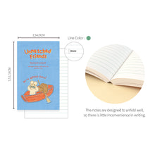 Load image into Gallery viewer, Monolike Unmatched Friends Paperback Line Notebook - 02. Red boat_Design note, Mini note, Simple note, Notebook, 192 Pages, 4.13x6.69