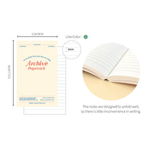 Load image into Gallery viewer, Monolike Archive Paperback Line Notebook - 02. Ivory_Design note, Mini note, Simple note, Notebook, 192 Pages, 4.13x6.69