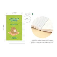 Load image into Gallery viewer, Monolike Unmatched Friends Paperback Line Notebook - 01. Picnic_Design note, Mini note, Simple note, Notebook, 192 Pages, 4.13x6.69