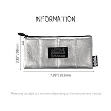Load image into Gallery viewer, Monolike Little Doodle Cushion Pencil Case, Silver - Pencil Pouch, Portable Pencil Bag, Pencil Case, Office Pouch case, Cushion, Soft, achromatic color