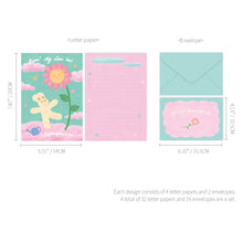 Load image into Gallery viewer, Monolike Unmatched Friends Lovely Day Letter Paper and Envelopes Set - 8Type, 32 Letter Paper + 16 Envelopes