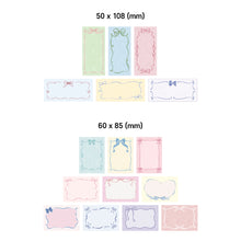 Load image into Gallery viewer, Monolike Ribbon Label Sticker Pack (102pcs) - Aesthetic Scrapbooking Material, Writable Paper Sticker Set for Planners and Journals Decor