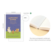 Load image into Gallery viewer, Monolike Unmatched Friends Paperback Line Notebook - 03. Campfire_Design note, Mini note, Simple note, Notebook, 192 Pages, 4.13x6.69