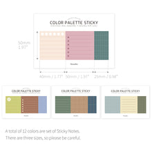 Load image into Gallery viewer, Monolike Color Palette Sticky Plan 30p Series. 2 B SET 4P - Self-Adhesive Memo Pad 30 Sheets