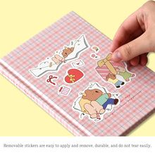 Load image into Gallery viewer, Monolike Happy & Lucky Littles Theme Sticker 6P Set - Aesthetic Removable Stickers for Journaling, Scrapbooking, Multicolor, Size: 4.33 x 5.51 inches