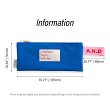 Load image into Gallery viewer, Monolike Afternoon Night and Day flat pen case, Blue - Pencil Pouch, Portable Pencil Bag, Pencil Case, Office Pouch case