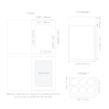 Load image into Gallery viewer, Monolike Paper Frame Photo Card Pattern, Argyle 5P SET - 4x6 Inch Picture Frame Note Card, Greeting cards, Assorted Happy Birthday, Thank you