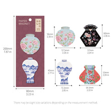 Load image into Gallery viewer, Monolike Pottery & Lucky Pouch Paper Magnets, 4P D Set - Traditional Collectible Decorative Fridge Magnets for Home, Office, and Gift