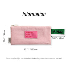 Load image into Gallery viewer, Monolike Afternoon Night and Day flat pen case, Pink - Pencil Pouch, Portable Pencil Bag, Pencil Case, Office Pouch case