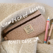 Load image into Gallery viewer, Monolike Unmatched Friends Bbogeuli Pencil Case, Pink - Slim Fuzzy Fleece Pen Pouch for Daily Use with Stain-Resistant Lining