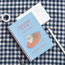 Load image into Gallery viewer, Monolike Unmatched Friends A5 Line Spiral Notebook, Red boat - Hardcover 5.83 x 8.27inch 128 Page