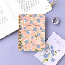 Load image into Gallery viewer, Monolike Olivia's Flowers A5 Line Spiral Notebook, Pink - Hardcover 5.83 x 8.27inch 128 Page