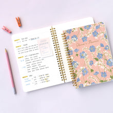 Load image into Gallery viewer, Monolike Olivia's Flowers A5 Line Spiral Notebook, Pink - Hardcover 5.83 x 8.27inch 128 Page