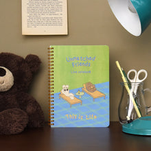 Load image into Gallery viewer, Monolike Unmatched Friends A5 Line Spiral Notebook, Sunbed - Hardcover 5.83 x 8.27inch 128 Page