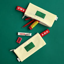 Load image into Gallery viewer, Monolike Afternoon Night and Day flat pen case, Yellow - Pencil Pouch, Portable Pencil Bag, Pencil Case, Office Pouch case