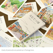 Load image into Gallery viewer, Monolike Walking in Seoul Single card - mix 12 pack