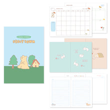 Load image into Gallery viewer, Monolike B6 Storytown Afternoon Diary 6 Month Planner, Forest bear - Academic Planner, Weekly & Monthly Planner, Scheduler, Undated Planner, 128x182mm