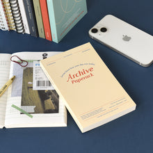 Load image into Gallery viewer, Monolike Archive Paperback Line Notebook - 02. Ivory_Design note, Mini note, Simple note, Notebook, 192 Pages, 4.13x6.69