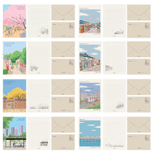 Load image into Gallery viewer, Monolike Seoul Letter Paper and Envelopes Set - 8Type, 32 Letter Paper + 16 Envelopes