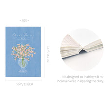 Load image into Gallery viewer, Monolike B6 Olivia's Flowers Diary 6 Month Planner, Blue - Academic Planner, Weekly & Monthly Planner, Scheduler, Undated Planner, 128x182mm
