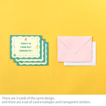 Load image into Gallery viewer, Monolike Day-by-day Card, Storytown Momo - Mix 36 Mini Postcards, 36 envelopes, 36 stickers Package