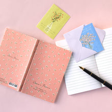 Load image into Gallery viewer, Monolike Olivia's Flowers Paperback Line Notebook - 03. Pink_Design note, Mini note, Simple note, Notebook, 192 Pages, 4.13x6.69