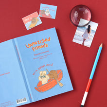 Load image into Gallery viewer, Monolike Unmatched Friends Paperback Line Notebook - 02. Red boat_Design note, Mini note, Simple note, Notebook, 192 Pages, 4.13x6.69