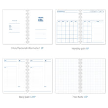 Load image into Gallery viewer, Monolike Checkers 4 Month Study Planner, Red Line - Academic Planner, Weekly & Monthly Planner, Study plan