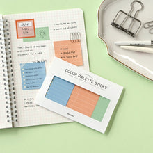 Load image into Gallery viewer, Monolike Color Palette Sticky Plan 30p Series. 2 A SET 4P - Self-Adhesive Memo Pad 30 Sheets