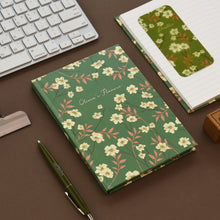 Load image into Gallery viewer, Monolike Olivia's Flowers Hardcover Lined Notebook, Green - Hardcover, Academic, Journal, Diary, 112pages