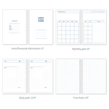 Load image into Gallery viewer, Monolike Checkers 4 Month Study Planner, Green Line - Academic Planner, Weekly & Monthly Planner, Study plan