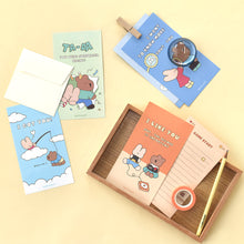 Load image into Gallery viewer, Monolike Happy and Lucky Littles Series.1 Mini Letter Paper and Envelopes Set - 8Type, 32 Letter Paper + 16 Envelopes